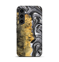 Galaxy S23 Wood+Resin Live Edge Phone Case - Mario (Black & White, 700238)