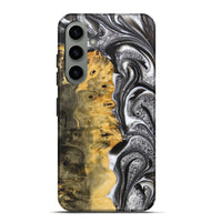 Galaxy S24 Plus Wood+Resin Live Edge Phone Case - Mario (Black & White, 700238)