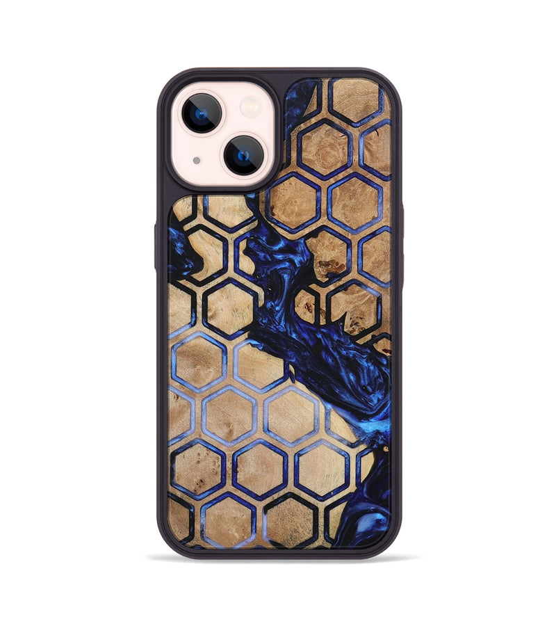 iPhone 14 Wood+Resin Phone Case - Kameron (Pattern, 700280)