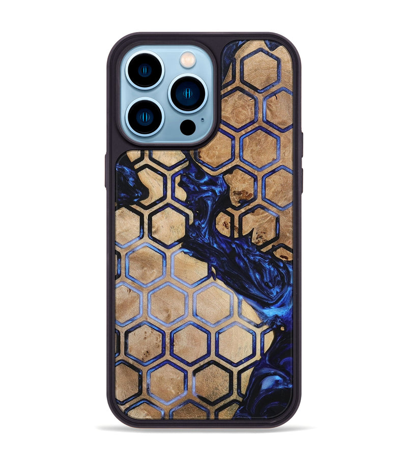 iPhone 14 Pro Max Wood+Resin Phone Case - Kameron (Pattern, 700280)