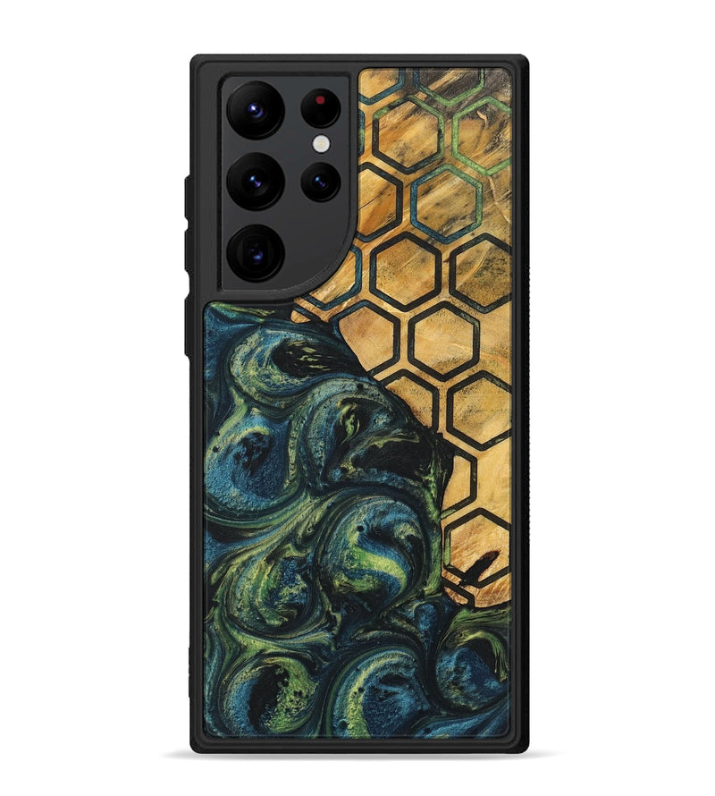 Galaxy S22 Ultra Wood+Resin Phone Case - Jane (Pattern, 700284)