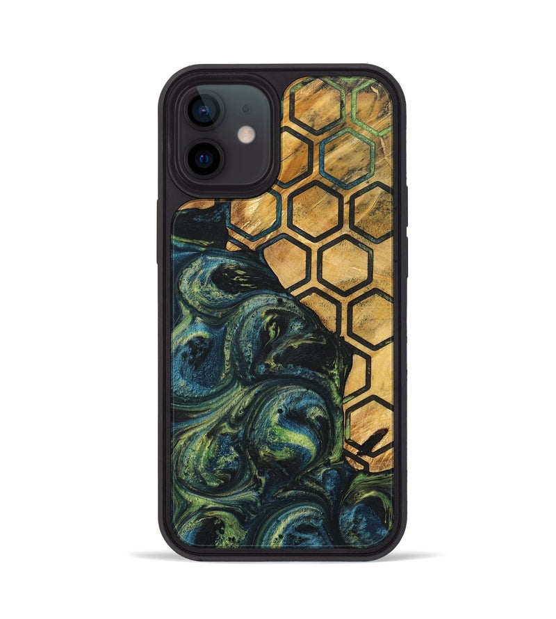 iPhone 12 Wood+Resin Phone Case - Jane (Pattern, 700284)
