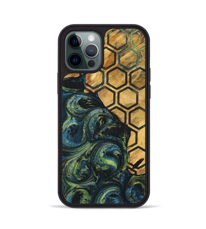 iPhone 12 Pro Wood+Resin Phone Case - Jane (Pattern, 700284)