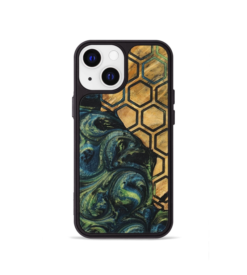 iPhone 13 mini Wood+Resin Phone Case - Jane (Pattern, 700284)