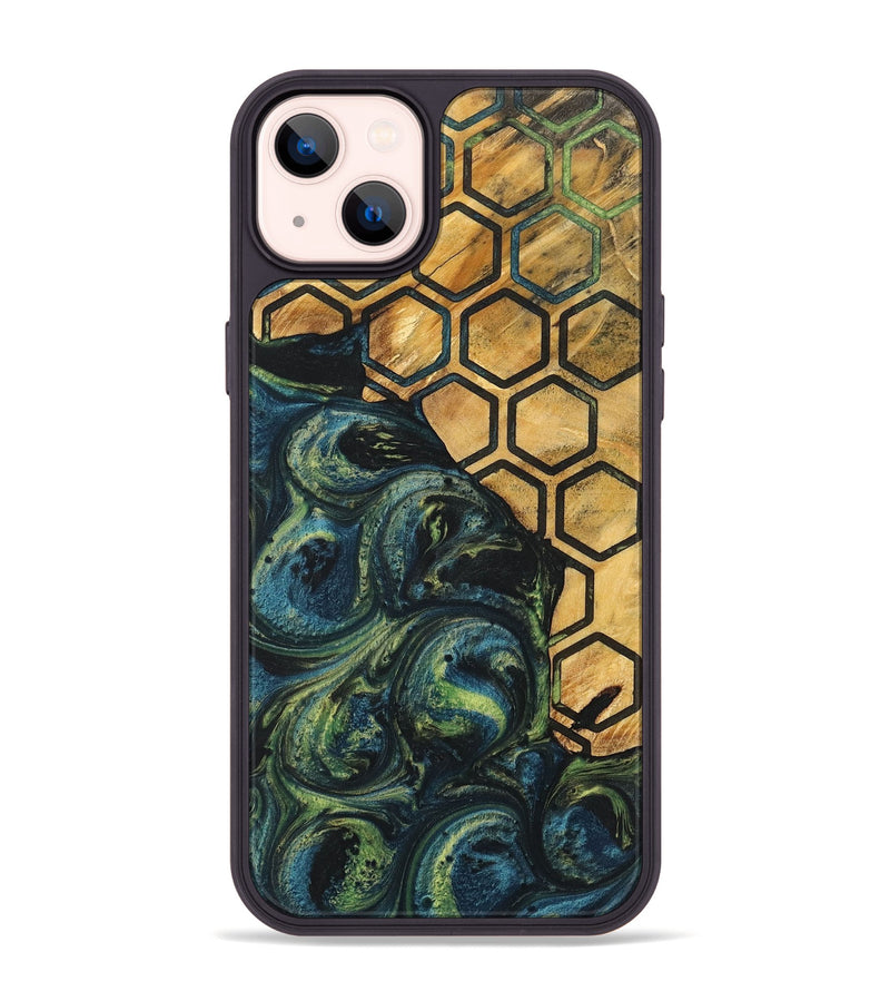 iPhone 14 Plus Wood+Resin Phone Case - Jane (Pattern, 700284)
