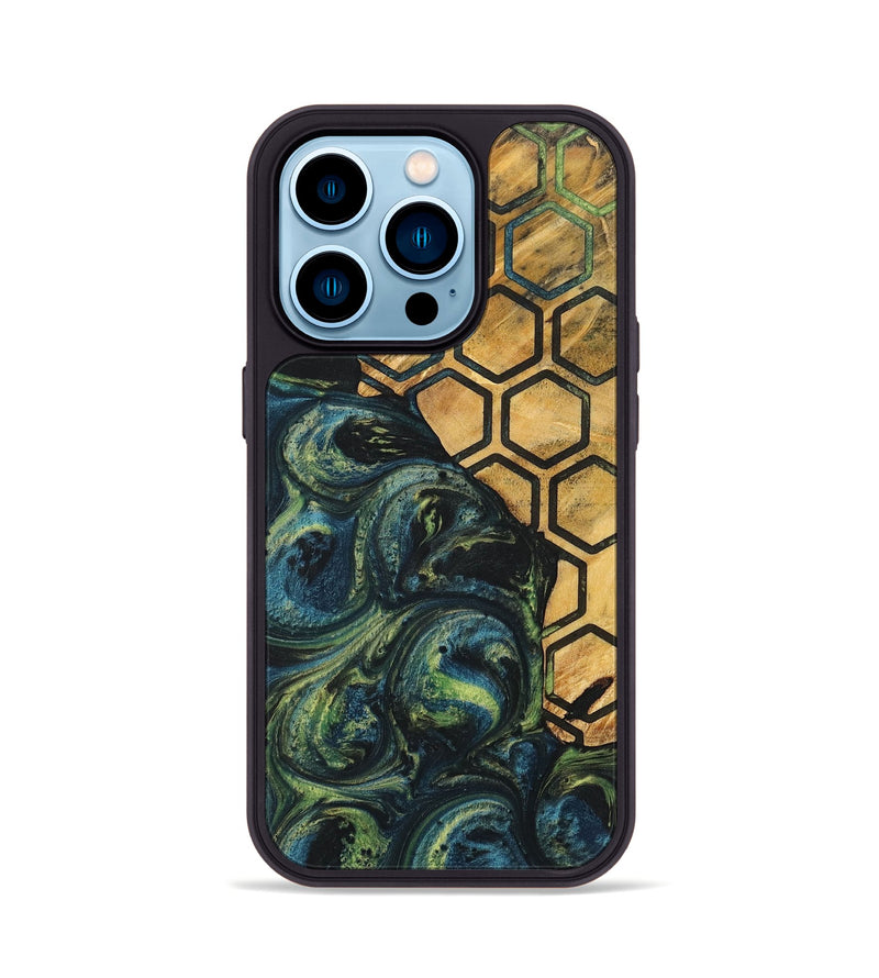 iPhone 14 Pro Wood+Resin Phone Case - Jane (Pattern, 700284)
