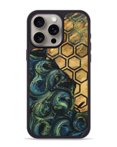 iPhone 15 Pro Max Wood+Resin Phone Case - Jane (Pattern, 700284)