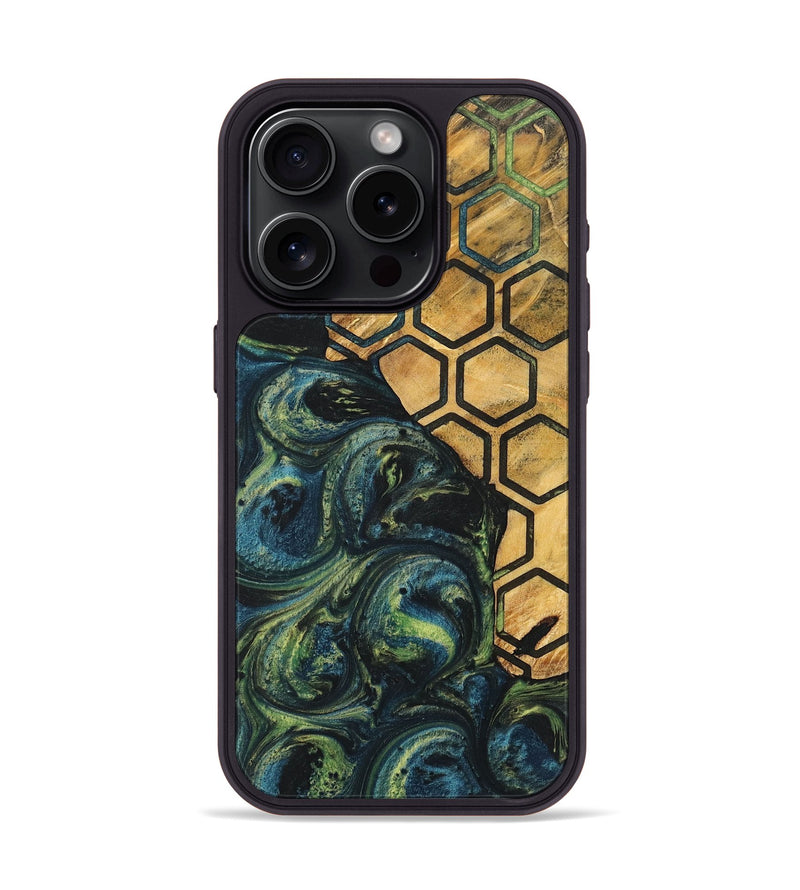 iPhone 15 Pro Wood+Resin Phone Case - Jane (Pattern, 700284)