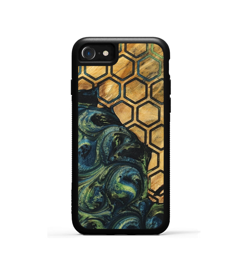 iPhone SE Wood+Resin Phone Case - Jane (Pattern, 700284)