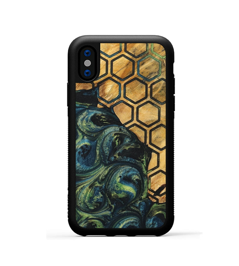 iPhone Xs Wood+Resin Phone Case - Jane (Pattern, 700284)