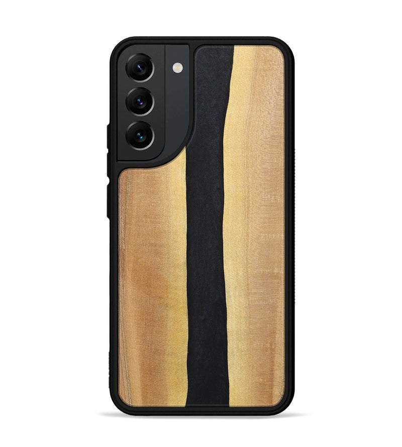 Galaxy S22 Plus Wood+Resin Phone Case - Reid (Pure Black, 700292)