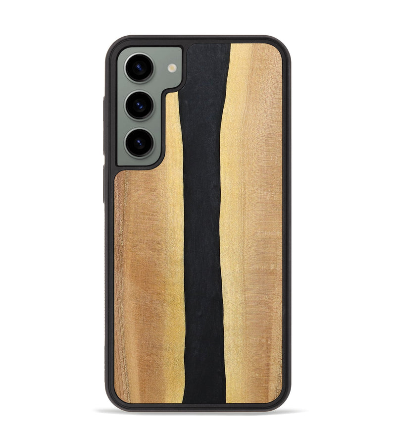 Galaxy S23 Plus Wood+Resin Phone Case - Reid (Pure Black, 700292)