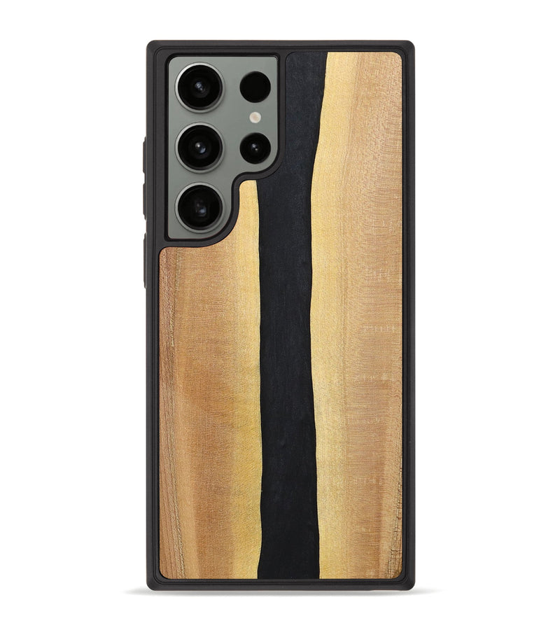 Galaxy S23 Ultra Wood+Resin Phone Case - Reid (Pure Black, 700292)