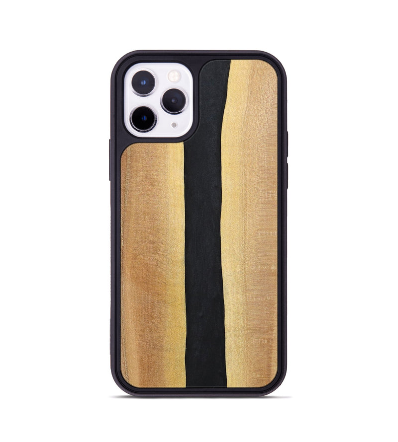 iPhone 11 Pro Wood+Resin Phone Case - Reid (Pure Black, 700292)