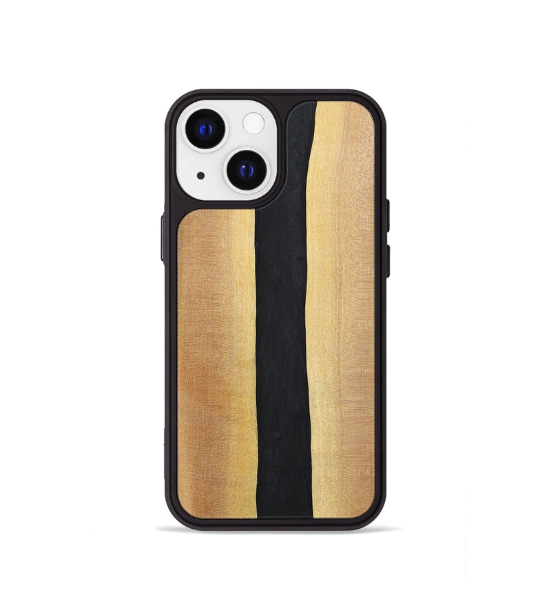 iPhone 13 mini Wood+Resin Phone Case - Reid (Pure Black, 700292)
