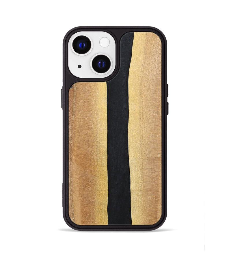 iPhone 13 Wood+Resin Phone Case - Reid (Pure Black, 700292)