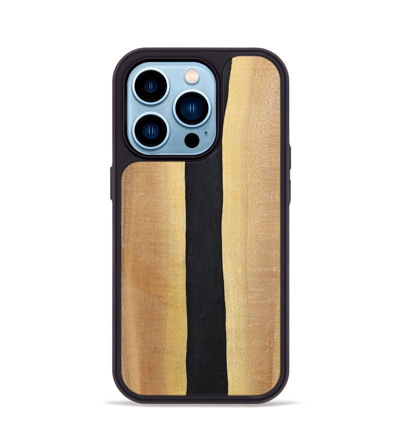 iPhone 14 Pro Wood+Resin Phone Case - Reid (Pure Black, 700292)