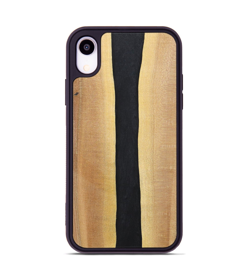 iPhone Xr Wood+Resin Phone Case - Reid (Pure Black, 700292)
