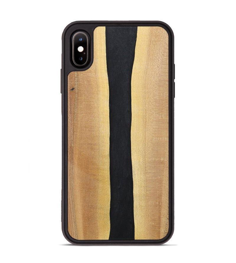 iPhone Xs Max Wood+Resin Phone Case - Reid (Pure Black, 700292)