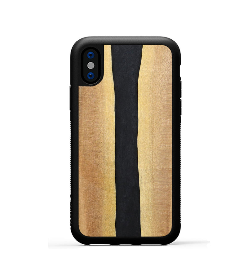 iPhone Xs Wood+Resin Phone Case - Reid (Pure Black, 700292)