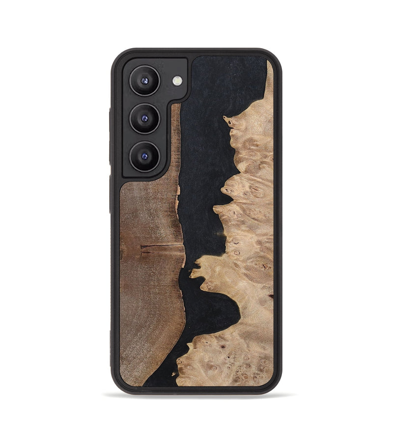 Galaxy S23 Wood+Resin Phone Case - Britney (Pure Black, 700295)
