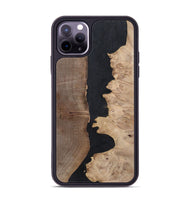 iPhone 11 Pro Max Wood+Resin Phone Case - Britney (Pure Black, 700295)