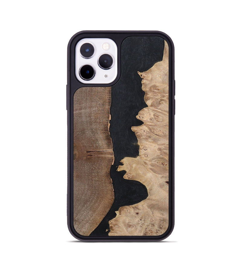 iPhone 11 Pro Wood+Resin Phone Case - Britney (Pure Black, 700295)