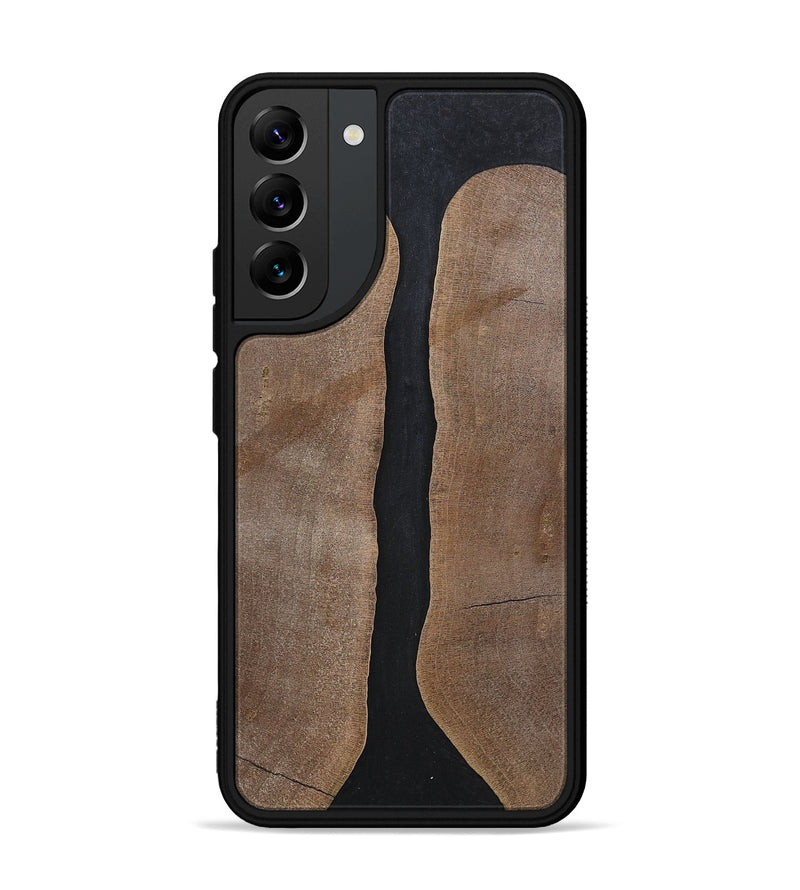 Galaxy S22 Plus Wood+Resin Phone Case - Averie (Pure Black, 700296)