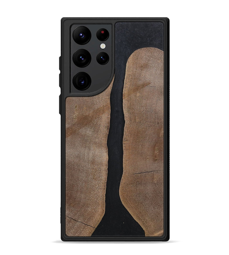 Galaxy S22 Ultra Wood+Resin Phone Case - Averie (Pure Black, 700296)