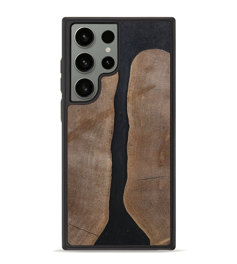 Galaxy S23 Ultra Wood+Resin Phone Case - Averie (Pure Black, 700296)
