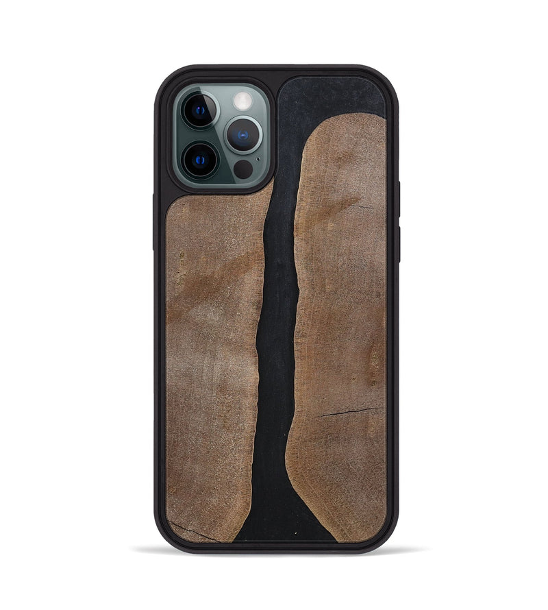 iPhone 12 Pro Wood+Resin Phone Case - Averie (Pure Black, 700296)