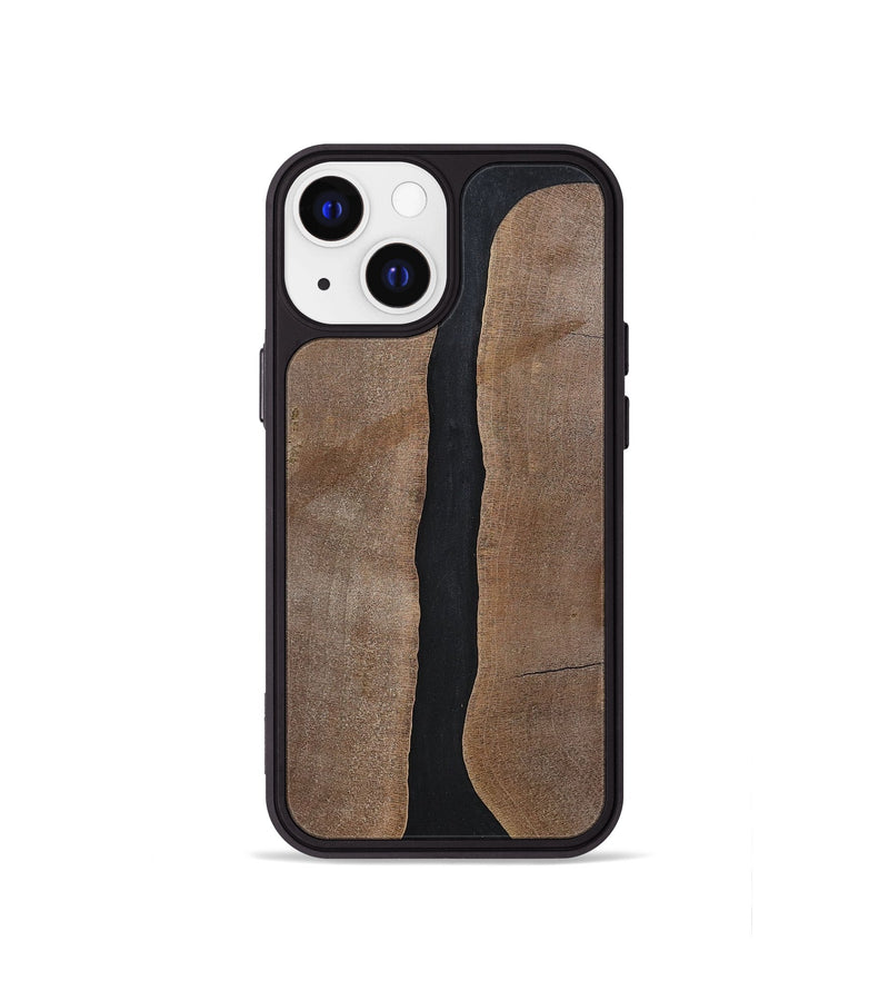 iPhone 13 mini Wood+Resin Phone Case - Averie (Pure Black, 700296)