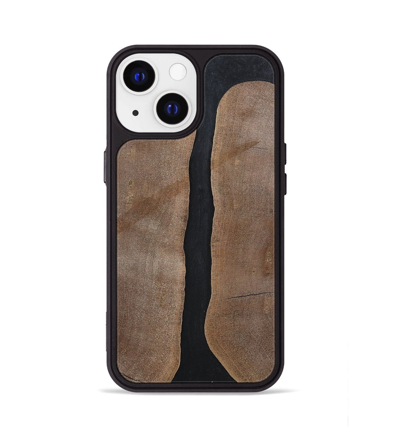 iPhone 13 Wood+Resin Phone Case - Averie (Pure Black, 700296)