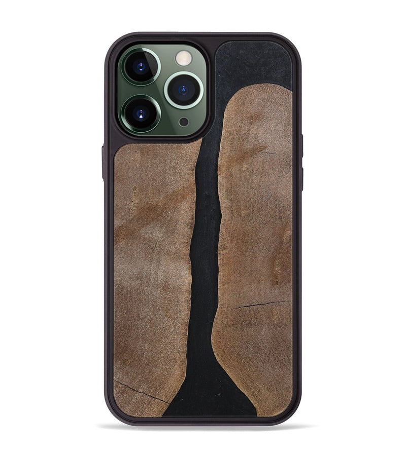 iPhone 13 Pro Max Wood+Resin Phone Case - Averie (Pure Black, 700296)