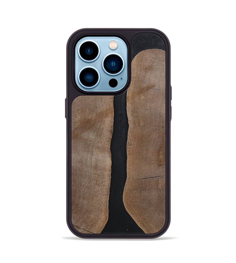 iPhone 14 Pro Wood+Resin Phone Case - Averie (Pure Black, 700296)