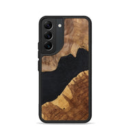 Galaxy S22 Wood+Resin Phone Case - Faye (Pure Black, 700298)