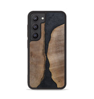 Galaxy S23 Wood+Resin Phone Case - Jaslene (Pure Black, 700299)