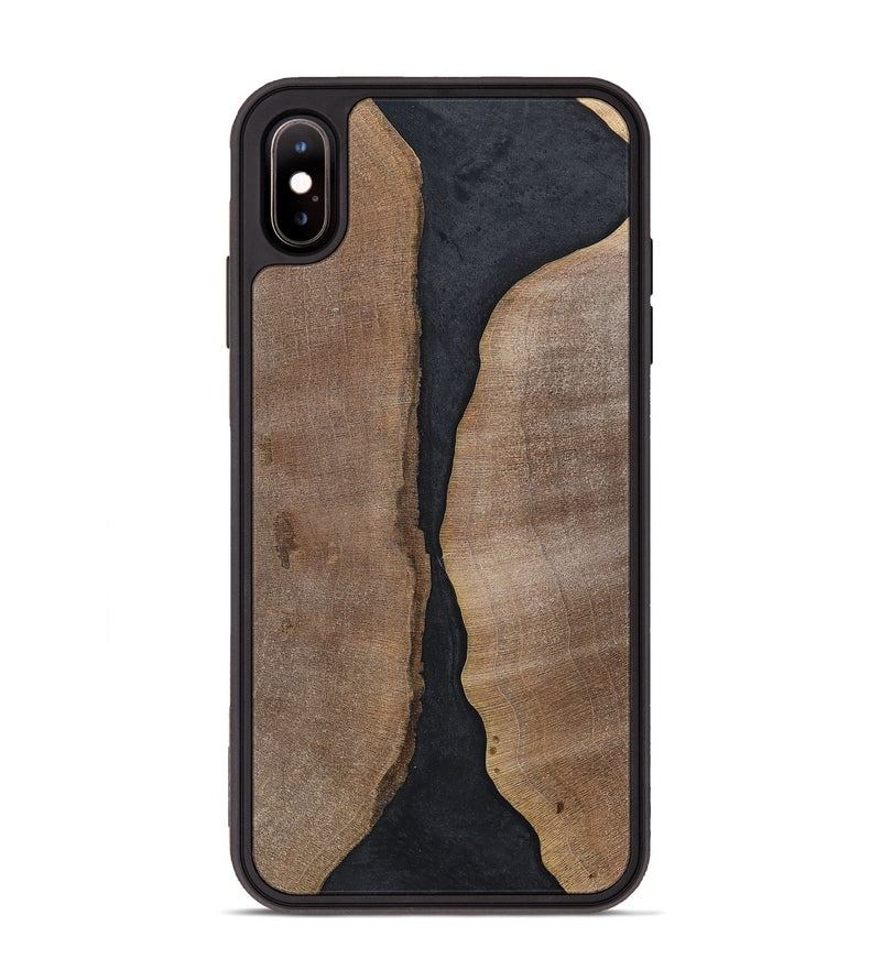 iPhone Xs Max Wood+Resin Phone Case - Jaslene (Pure Black, 700299)