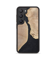 Galaxy S23 Wood+Resin Phone Case - Bernadette (Pure Black, 700301)