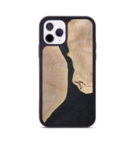 iPhone 11 Pro Wood+Resin Phone Case - Bernadette (Pure Black, 700301)