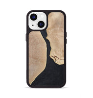 iPhone 13 Wood+Resin Phone Case - Bernadette (Pure Black, 700301)