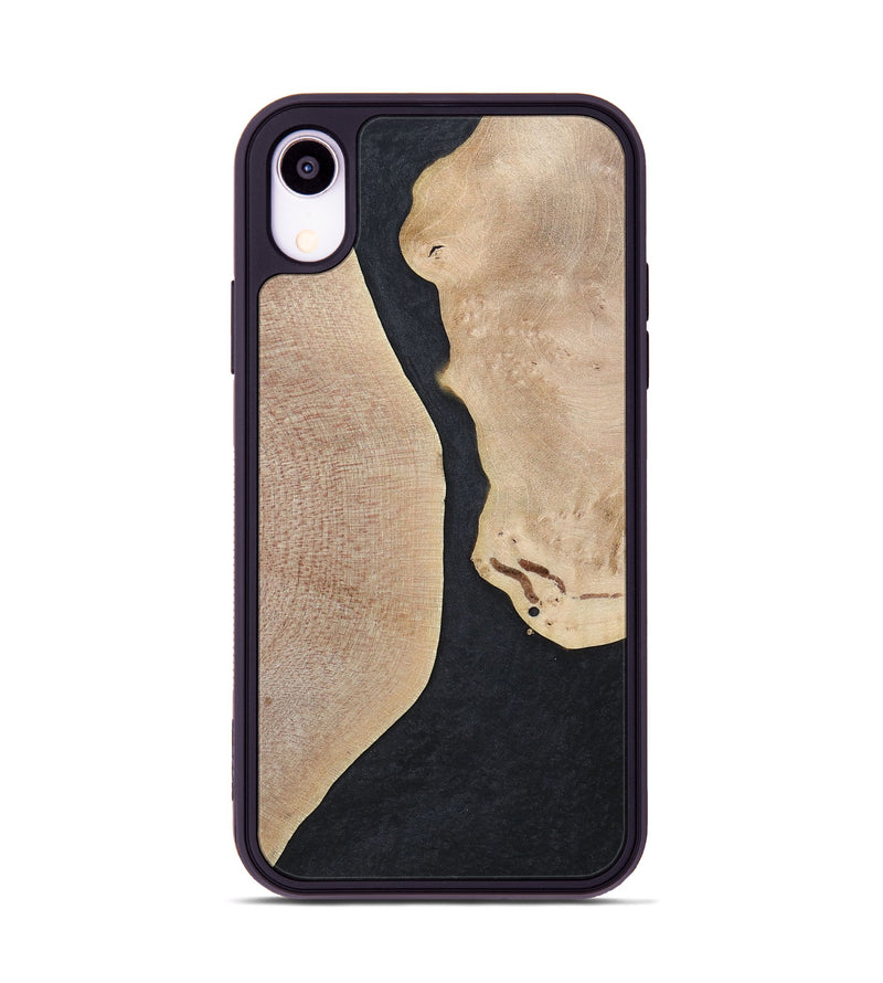 iPhone Xr Wood+Resin Phone Case - Bernadette (Pure Black, 700301)