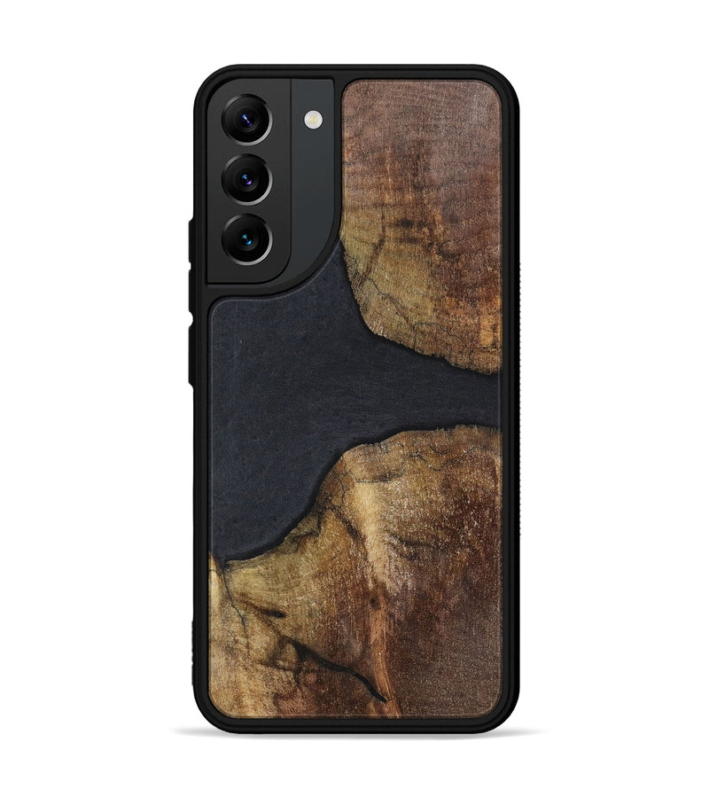 Galaxy S22 Plus Wood+Resin Phone Case - Karen (Pure Black, 700305)