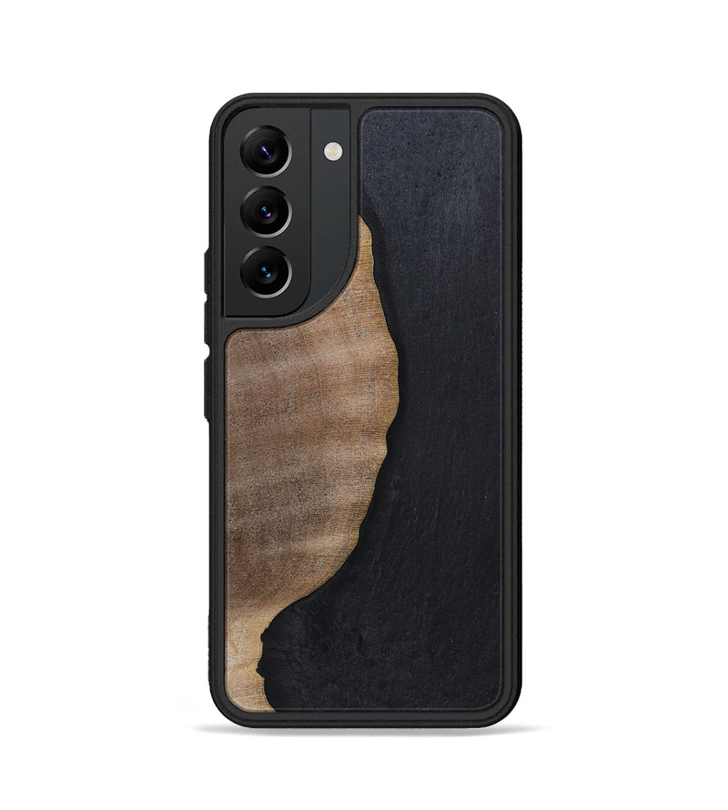 Galaxy S22 Wood+Resin Phone Case - Sophie (Pure Black, 700307)
