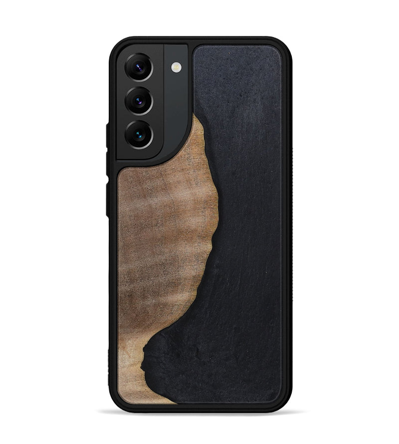 Galaxy S22 Plus Wood+Resin Phone Case - Sophie (Pure Black, 700307)