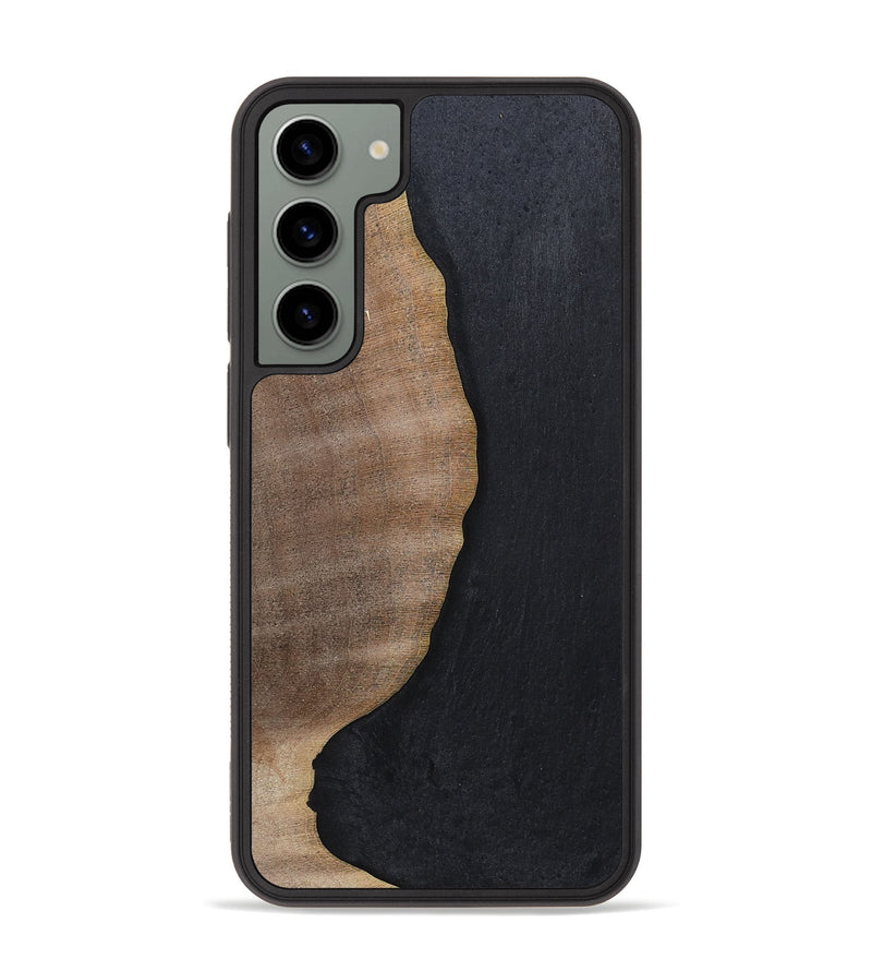 Galaxy S23 Plus Wood+Resin Phone Case - Sophie (Pure Black, 700307)