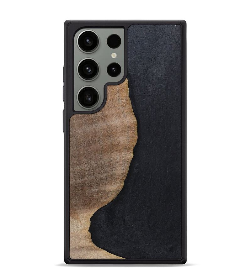 Galaxy S24 Ultra Wood+Resin Phone Case - Sophie (Pure Black, 700307)