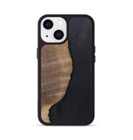 iPhone 13 Wood+Resin Phone Case - Sophie (Pure Black, 700307)