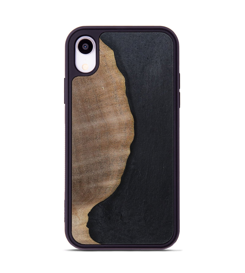 iPhone Xr Wood+Resin Phone Case - Sophie (Pure Black, 700307)