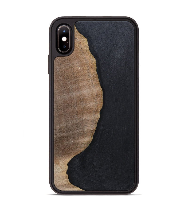 iPhone Xs Max Wood+Resin Phone Case - Sophie (Pure Black, 700307)